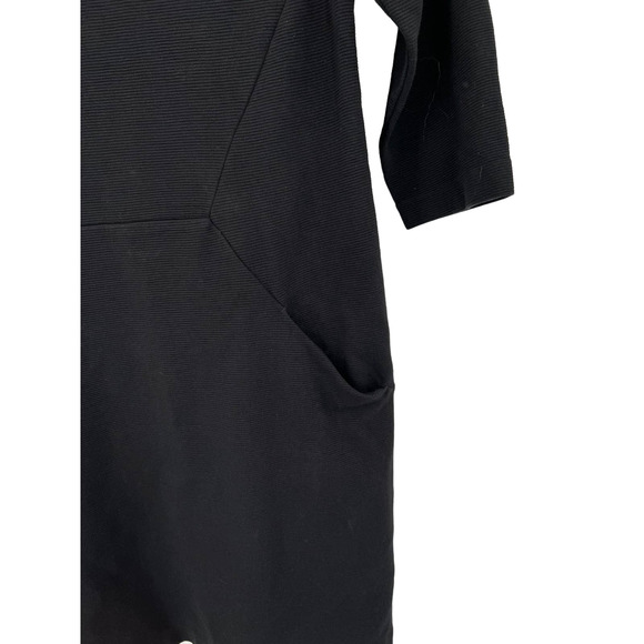 Boden women's black fit and flare midi dress 3/4 sleeve pockets size 16 - Picture 2 of 5